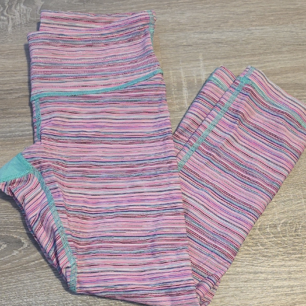 Lululemon Athletica Multicolor Striped Leggings